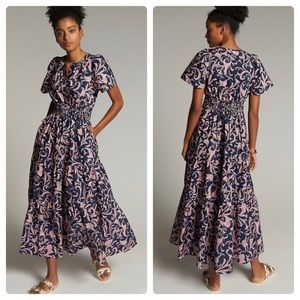 Anthropologie Somerset Maxi in abstract print
